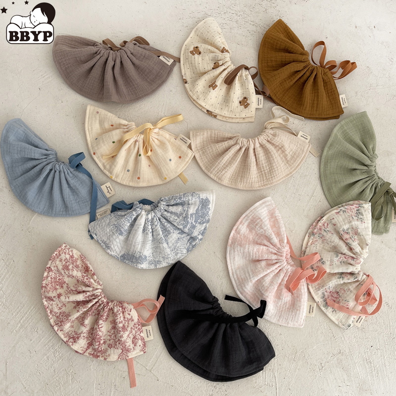 Baby Food Apron - 4Layers Cotton Gauze Baby Bibs Toddlers