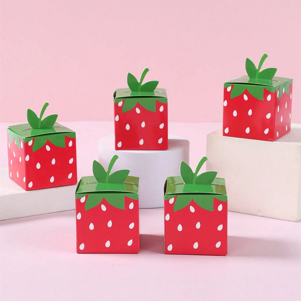 Baby Food For 2 Year Old - 10Pcs Sweet Fruit Strawberry Theme Paper