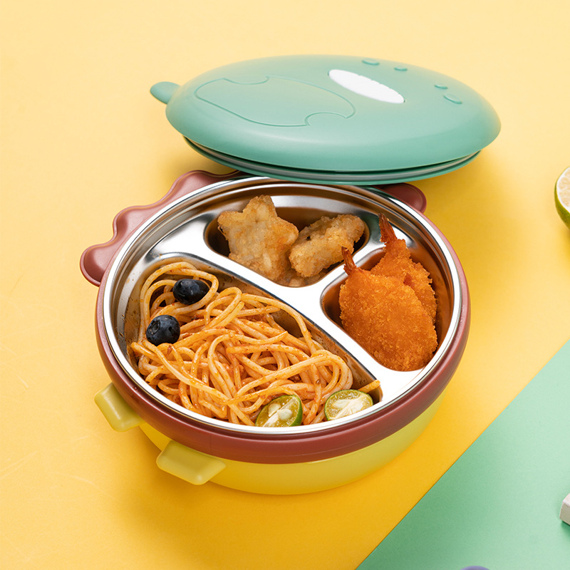 Baby Food Usa - Children's stainless steel dividing plate suction