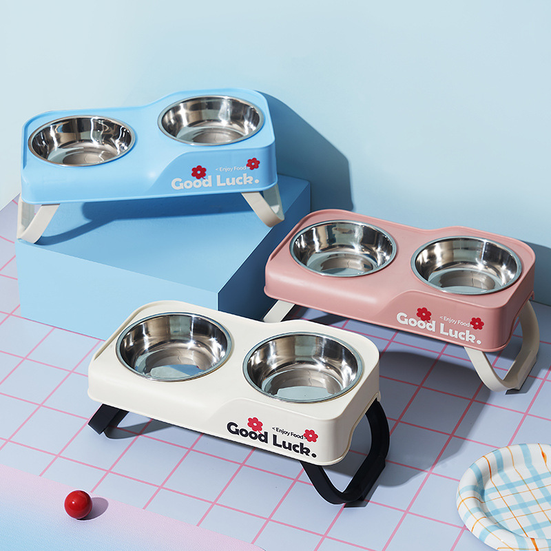 Stainless Steel Double-Bowl El - Baby Food Cat review and price