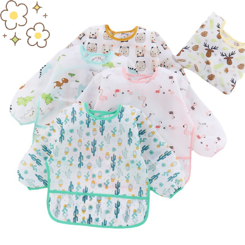 Baby Silicone Cartoon Bib 0-6  - Bib Long Sleeve review and price
