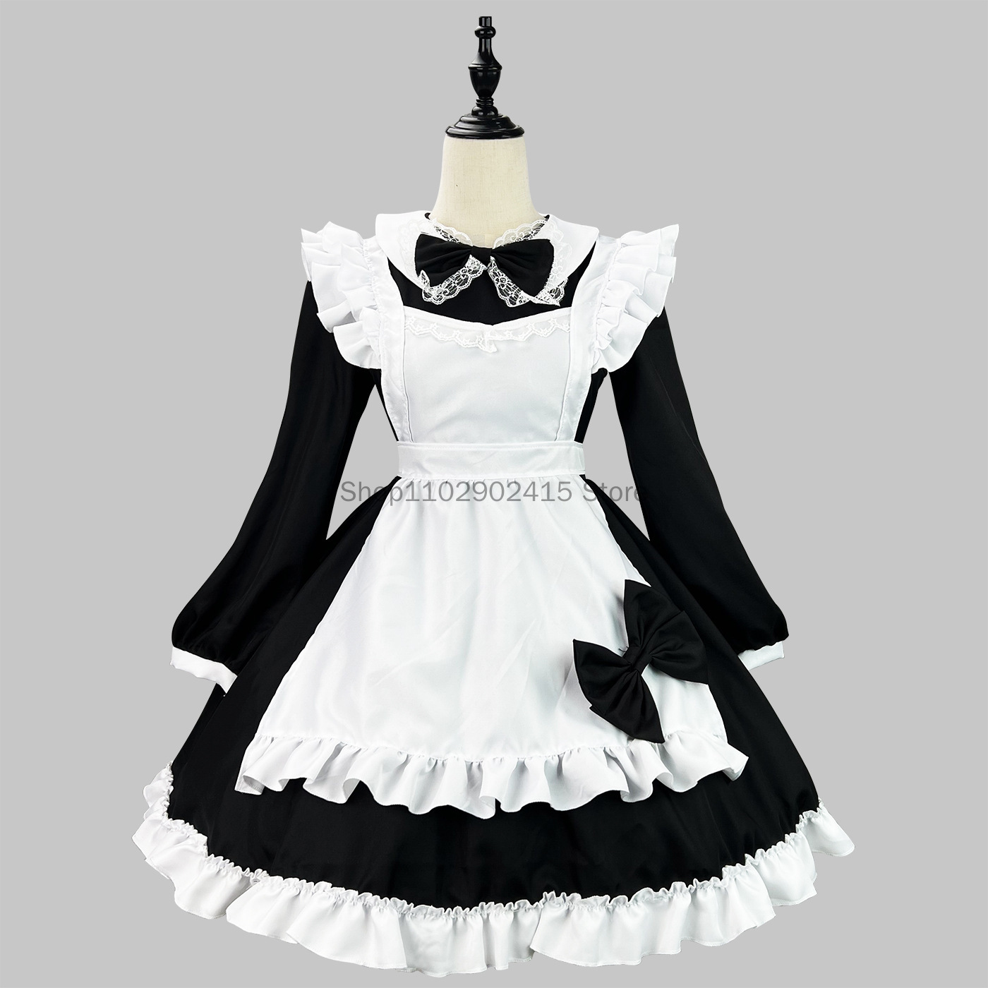 Japanese Maid Cosplay Cute Lol - Bib Long Sleeve review and price