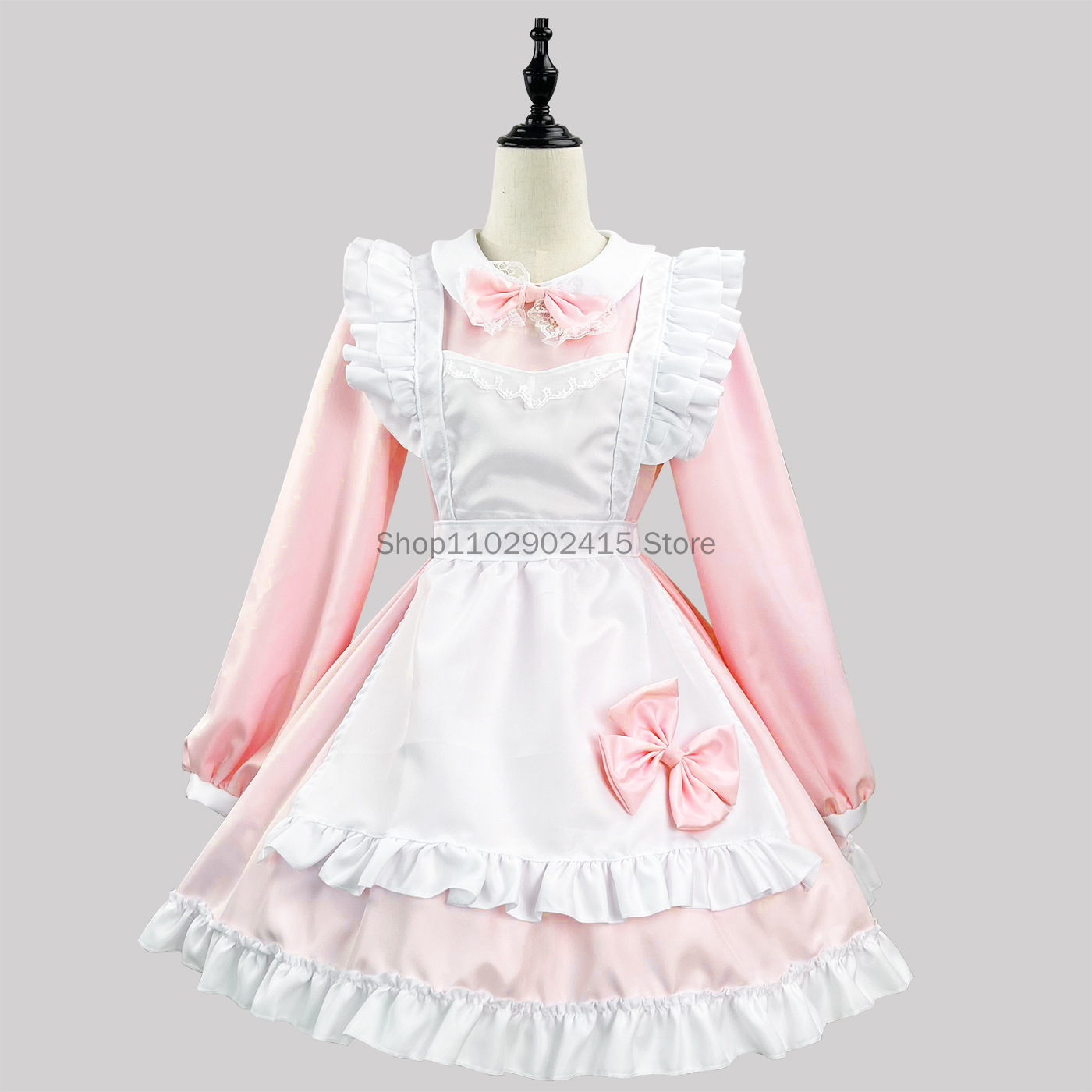 Japanese Maid Cosplay Cute Lol - Bib Long Sleeve review and price