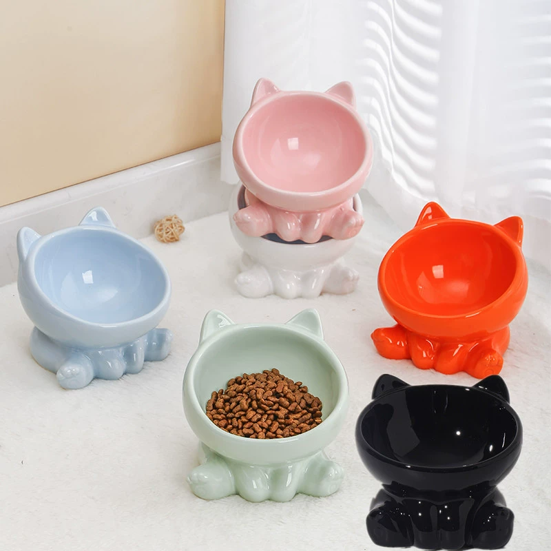 Ceramic Cat Dog Bowl High Feet - Baby Food Cat review and price