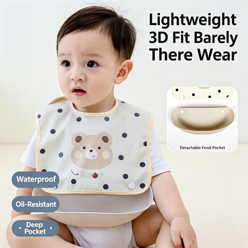 Baby Detachable Feeding Bib Wa - Baby Food Apron review and price