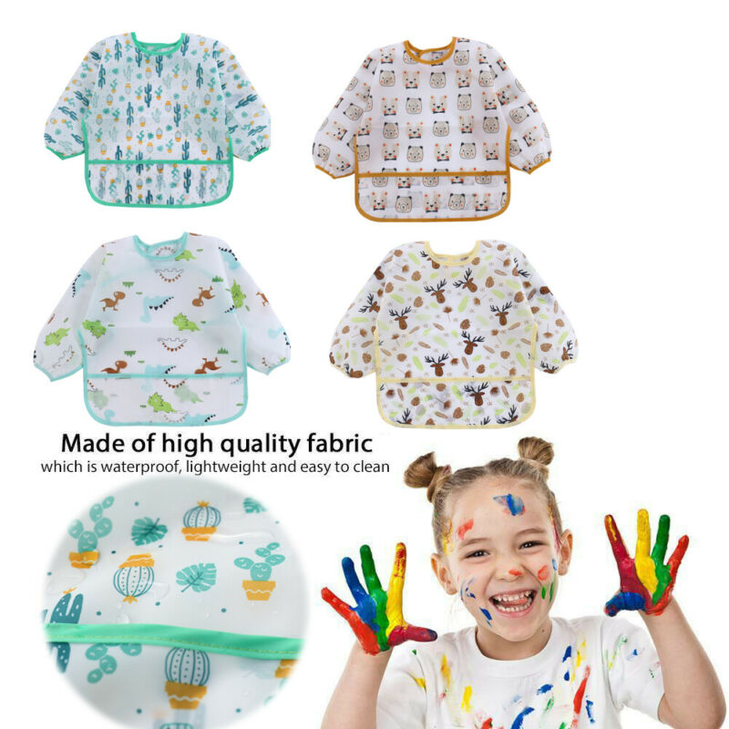 Baby Bibs New Cute Children Ba - Bib Long Sleeve review and price