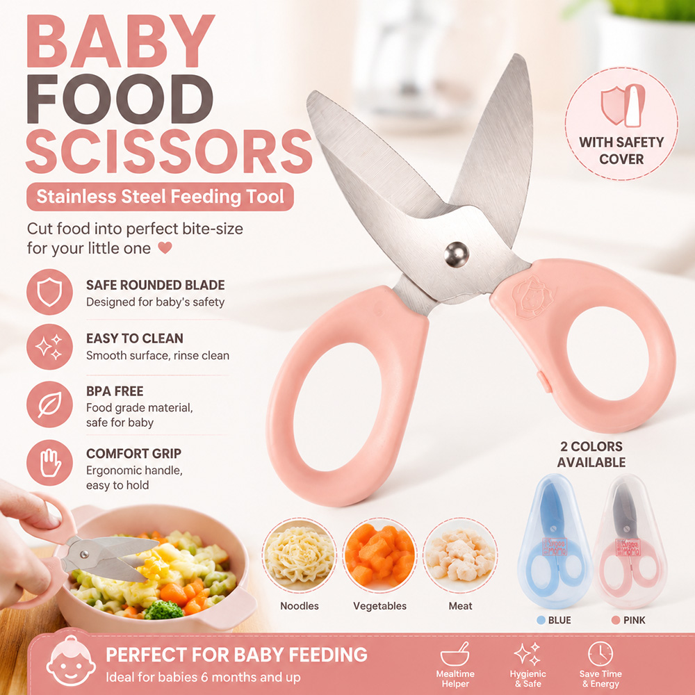 Baby Food Scissors Stainless S - Baby Food For 2 Year Old review and price